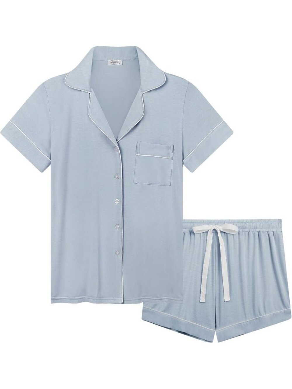 Cooling Bamboo Viscose Pajama Shorts Set for Women - Button Front, Soft & Comfy